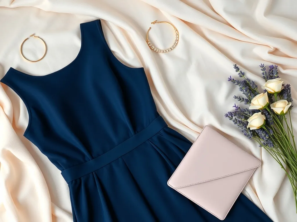 Jakie dodatki do granatowej sukienki będą najlepsze?